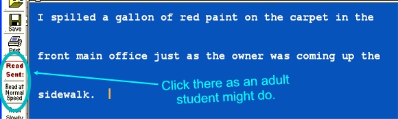 Read a full sentence - example.
